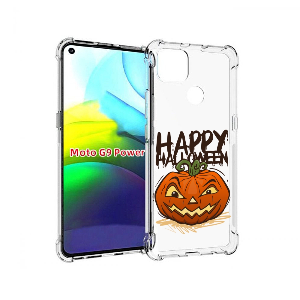 

Чехол MyPads Хэллоуин счастливый для Motorola Moto G9 Power, Прозрачный, Tocco