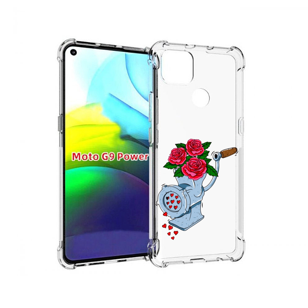 

Чехол MyPads Цветочные сердца для Motorola Moto G9 Power, Прозрачный, Tocco