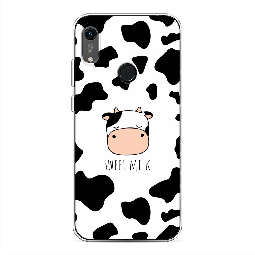 

Чехол на Huawei Y6 2019 "Sweet milk", Розовый;белый;черный, 611550-1