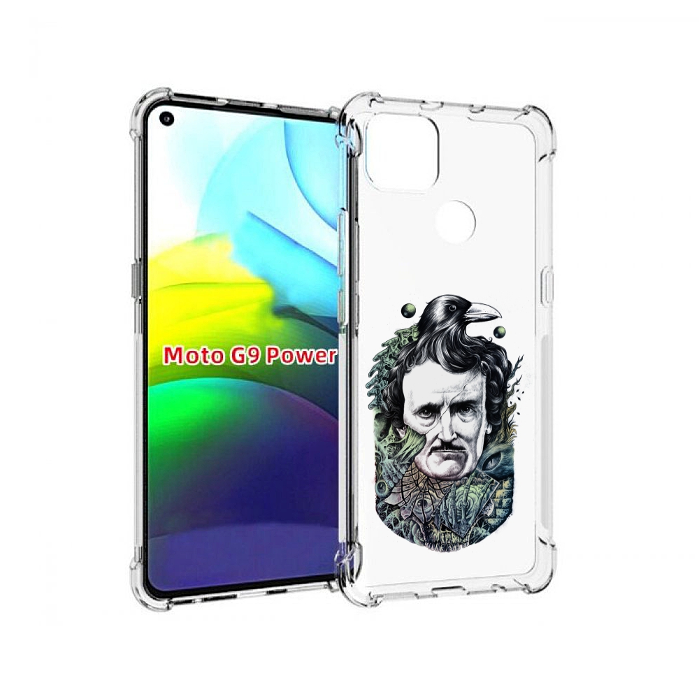 

Чехол MyPads Эдгар Аллан с вороном для Motorola Moto G9 Power, Прозрачный, Tocco