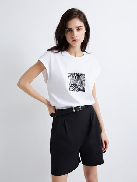 

Футболка женская ZARINA 3225575475 белая 2XL, Белый, 3225575475
