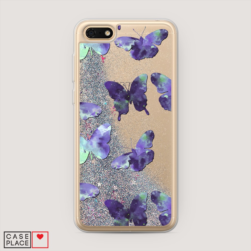 

Чехол Awog на Honor 7A/Y5 Prime 2018/Y5 2018 "Бабочки отпечатки", Разноцветный, 66391-1
