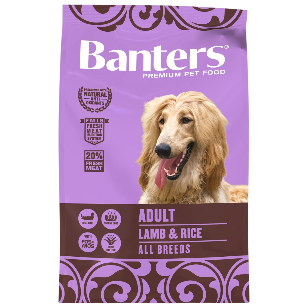 Сухой корм для собак Banters Lamb & Rice Adult All Breeds, рис, ягненок, 3кг