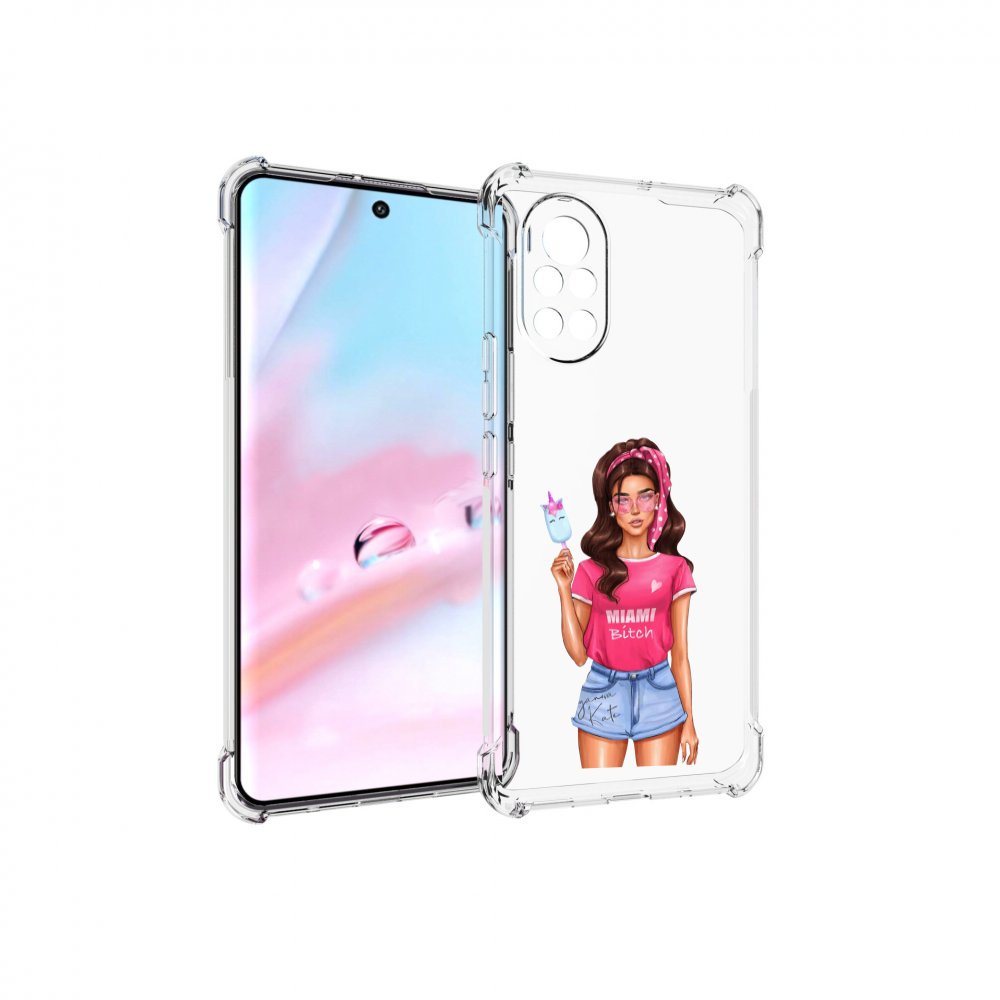 

Чехол MyPads майами-битч женский для Huawei Nova 8 (ANG-LX1), Прозрачный, Tocco