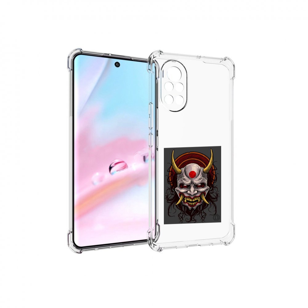 Чехол MyPads маска с клыками и рогами для Huawei Nova 8 (ANG-LX1)