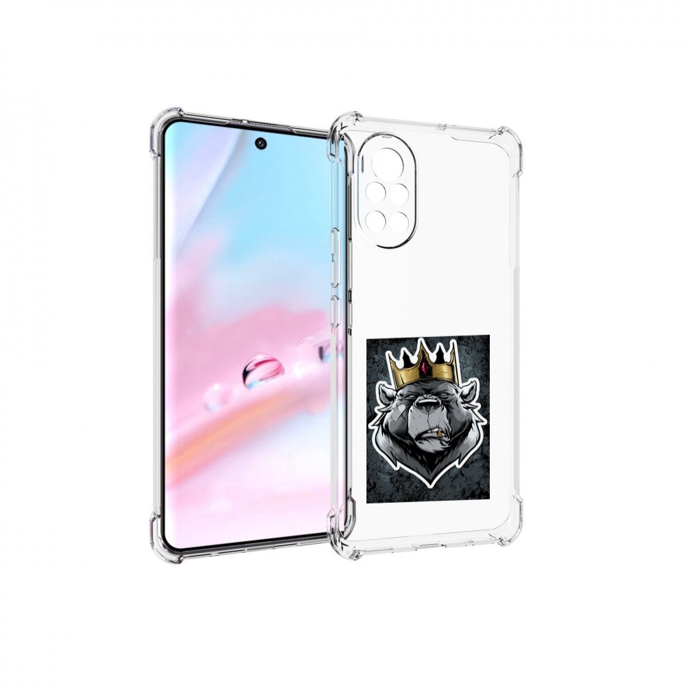 

Чехол MyPads медведь с короной для Huawei Nova 8 (ANG-LX1), Прозрачный, Tocco