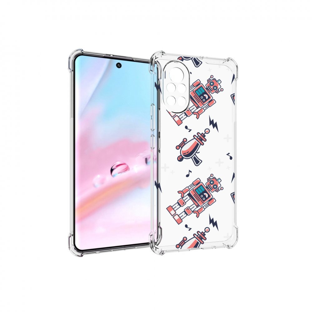 

Чехол MyPads мини-роботы для Huawei Nova 8 (ANG-LX1), Прозрачный, Tocco