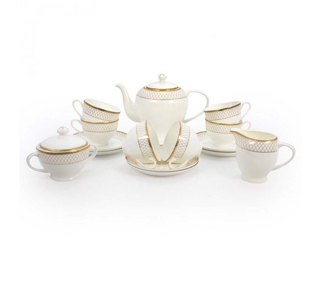 

Чайный сервиз Искандер Акку на 6 персон 15 предметов, Белый;золотистый, 51769-14