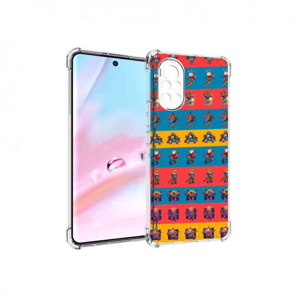 

Чехол MyPads много стикеров для Huawei Nova 8 (ANG-LX1), Прозрачный, Tocco