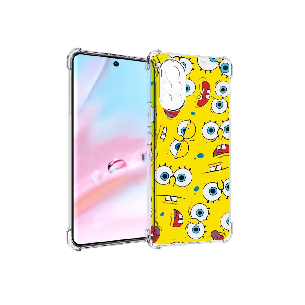 

Чехол MyPads много-спанч-боба для Huawei Nova 8 (ANG-LX1), Прозрачный, Tocco