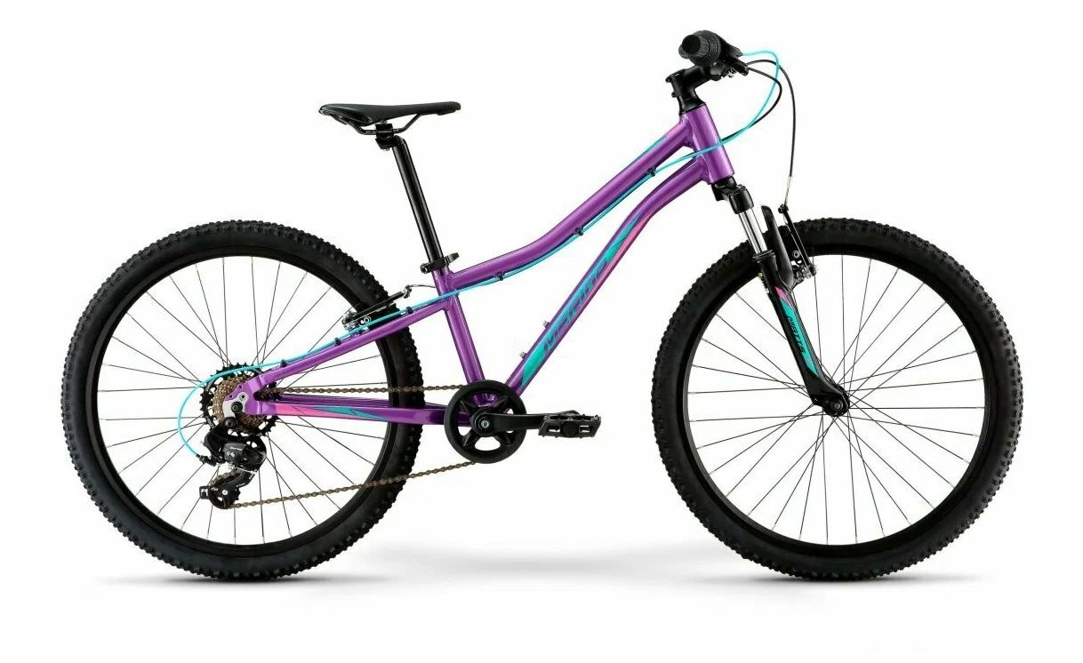 Велосипед MERIDA Matts J.24 Eco-22г. (темно-фиолетовый-бледно-розово-бирюзовый)