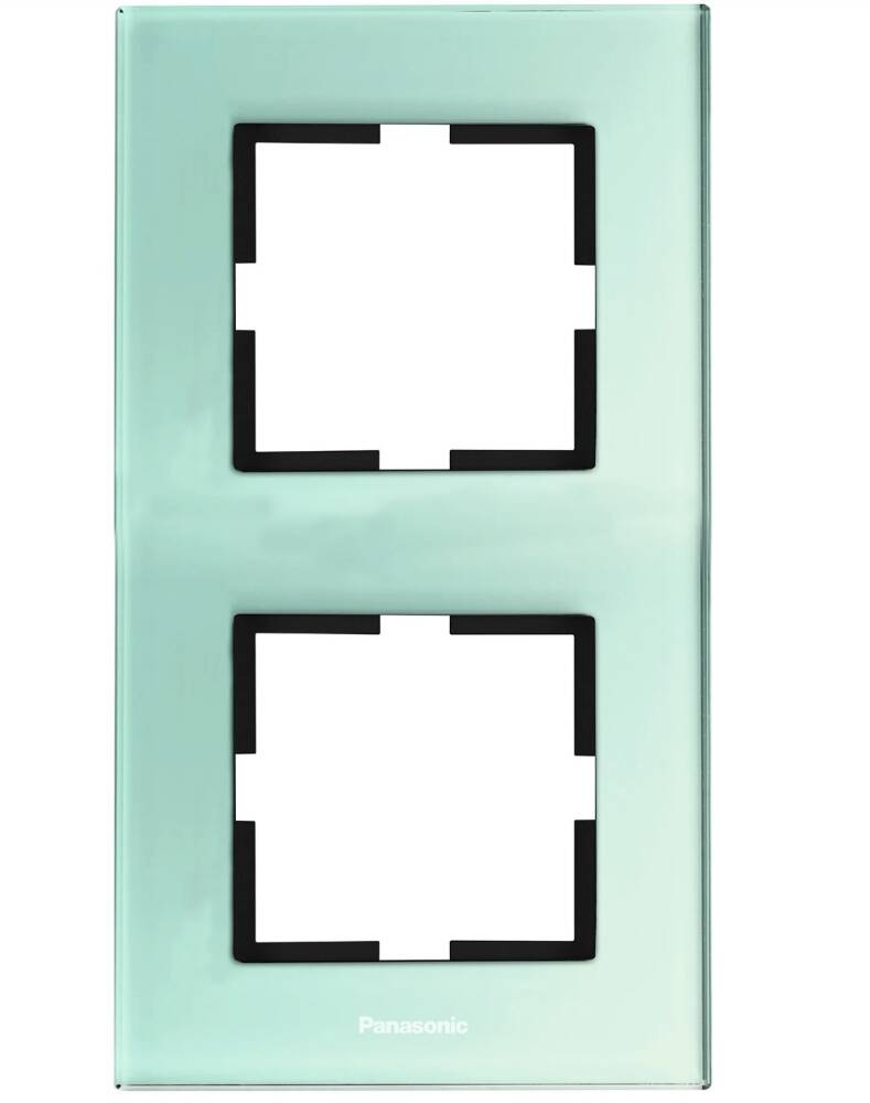 

Рамка Panasonic Karre Plus WKTF08123GB-RU 2x вертикальный монтаж стекло зеленый (упак.:1шт