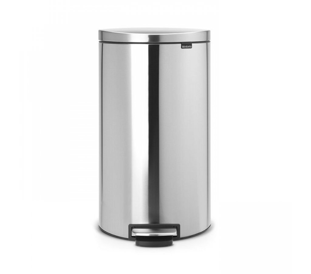 

Мусорный бак FlatBack+ 30л стальной матовый FPP Brabantia, 52269-06