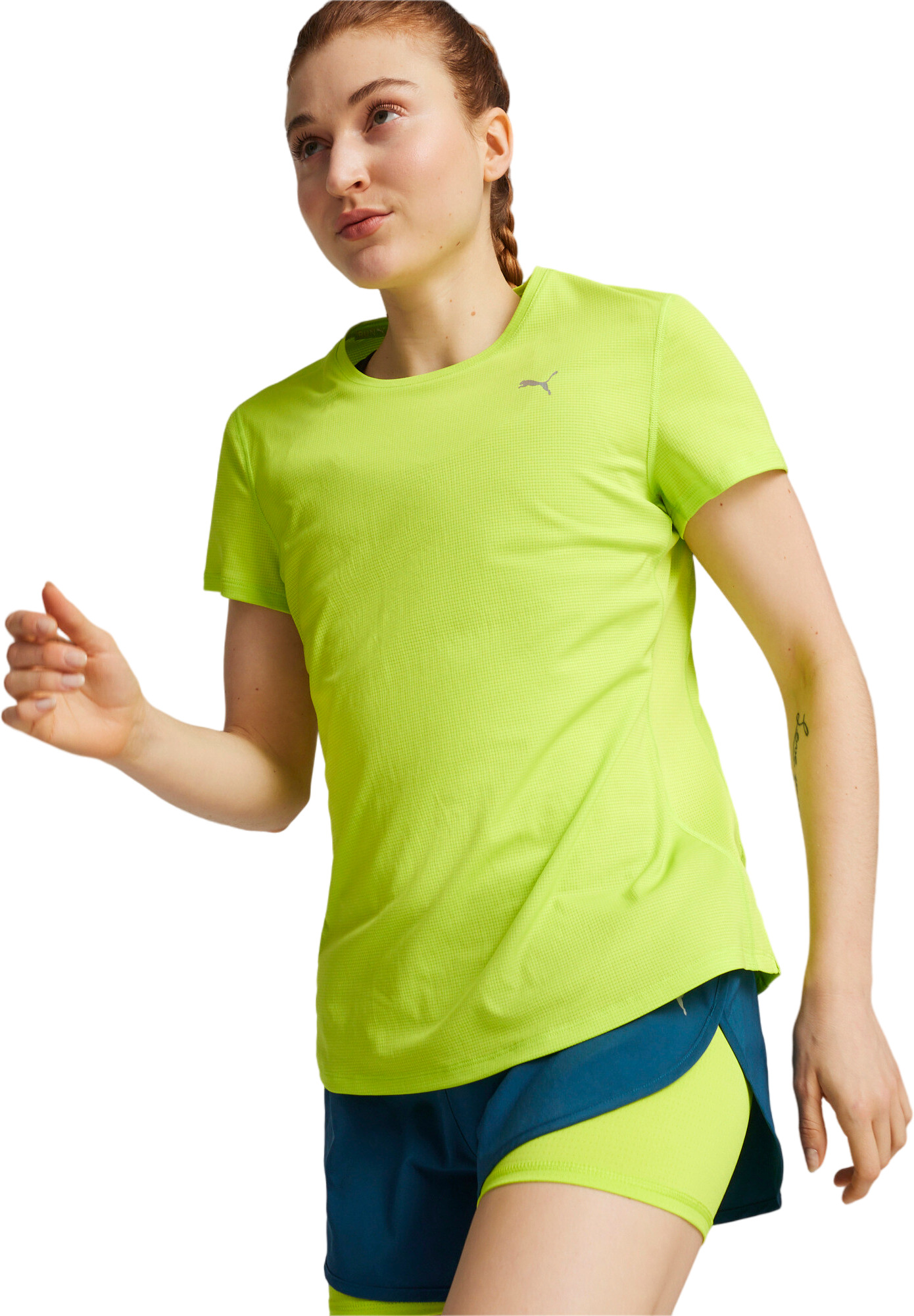 

Футболка женская PUMA Run Favorites Velocity Tee W зеленая M, Зеленый, Run Favorites Velocity Tee W