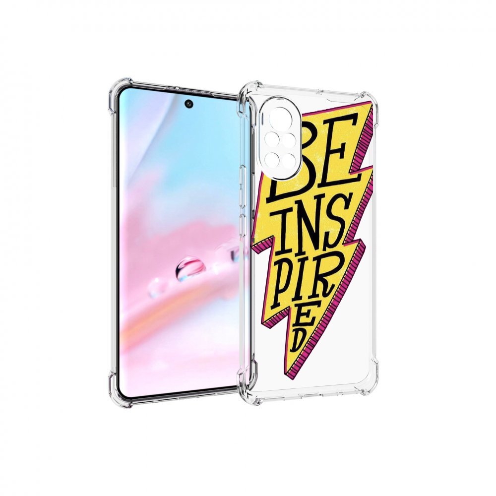 

Чехол MyPads надпись в желтой молнии для Huawei Nova 8 (ANG-LX1), Прозрачный, Tocco