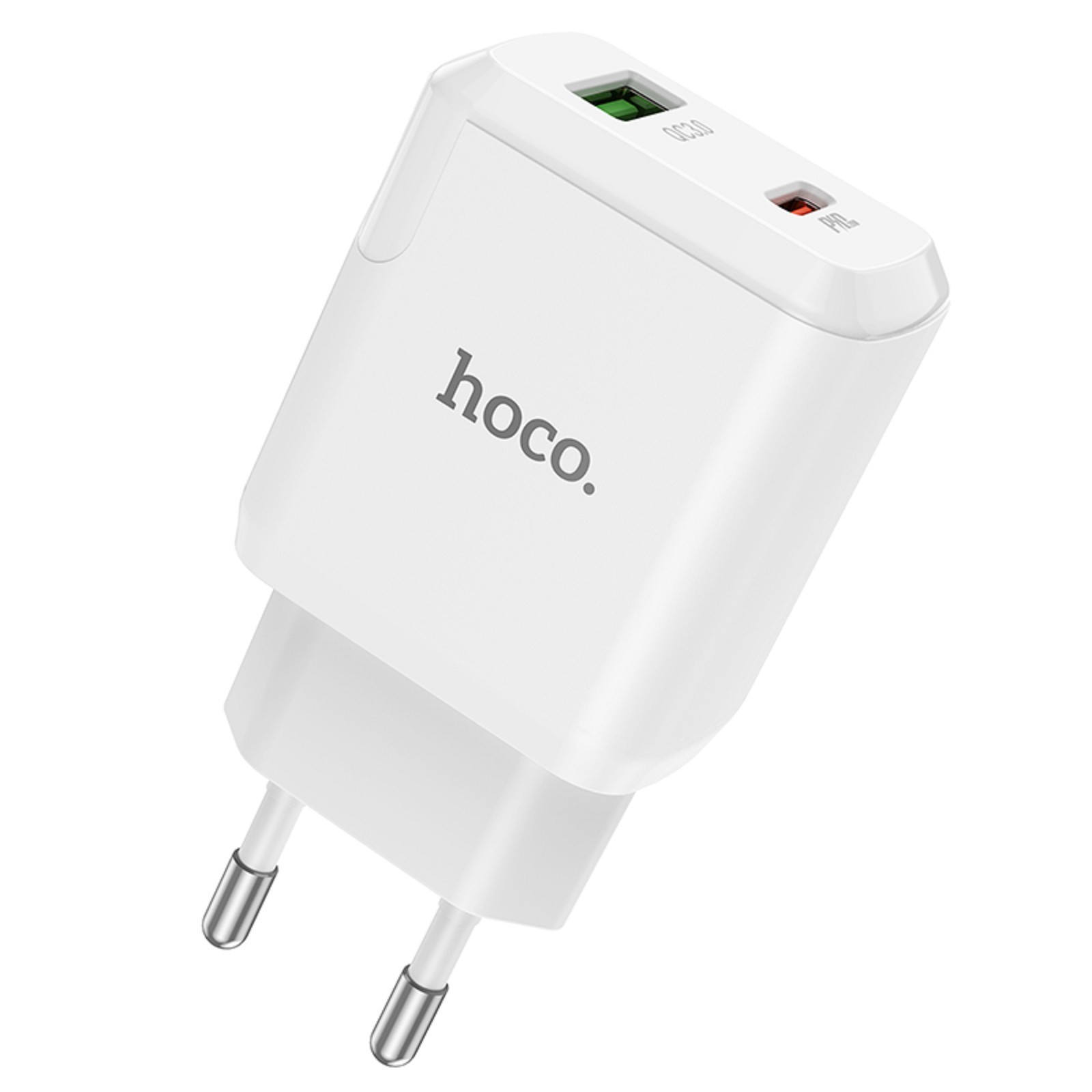 

Сетевое зарядное устройство Hoco N5 Favor 1xUSB/1xUSB Type-C кабель type-c - type-c, белый, N5 Favor