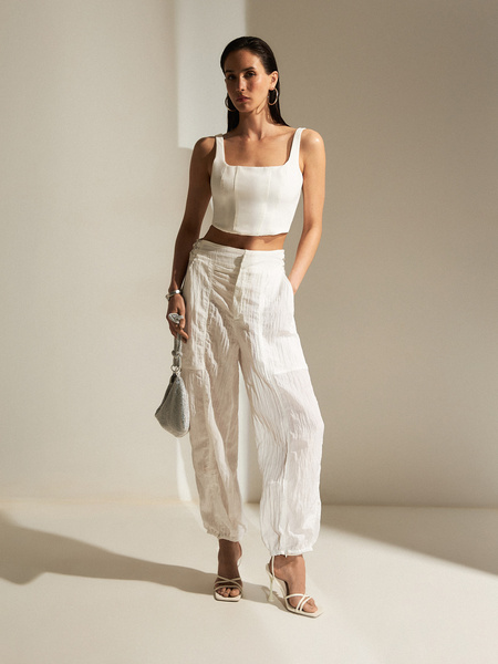 

Брюки женские ZARINA 3226224724 белые XS, Белый, 3226224724