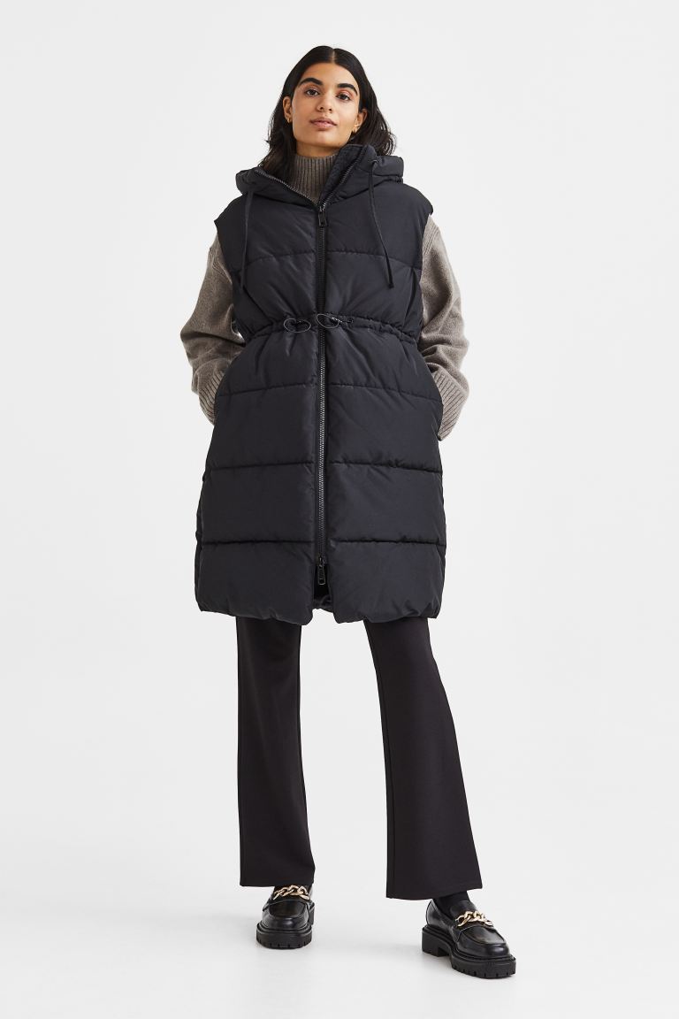

Утепленный жилет женский H&M 1084307001 черный L (доставка из-за рубежа), 1084307001