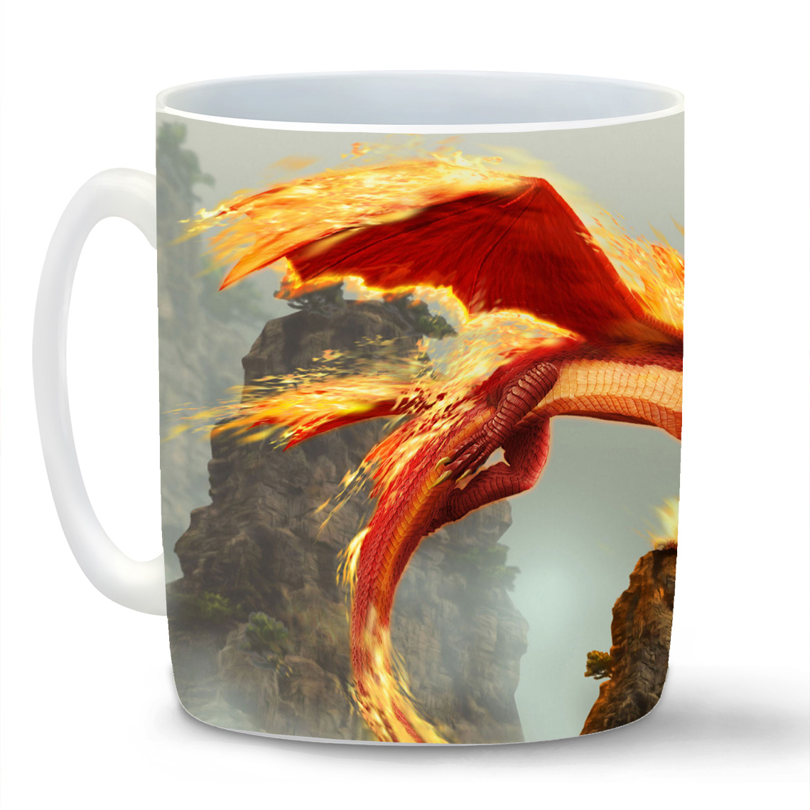 

Кружка CoolPodarok dragon blade wrath of fire Огненый Дракон Скала