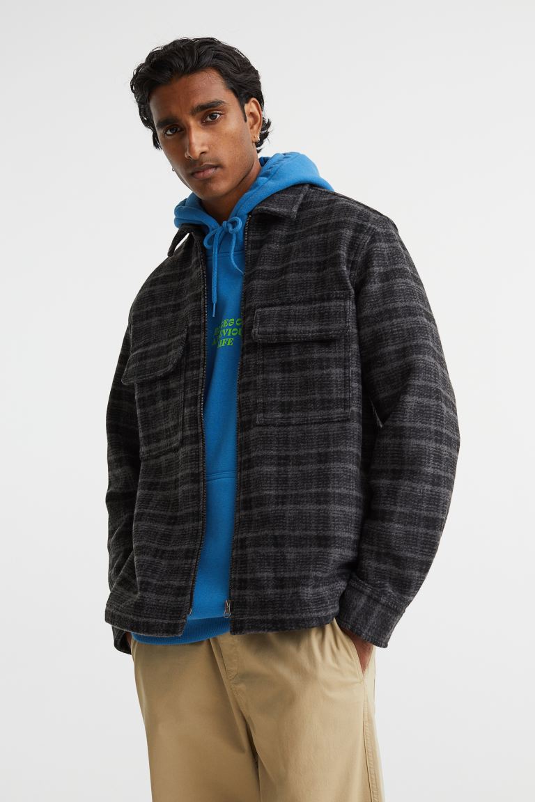 

Рубашка мужская H&M 1084373003 серая M (доставка из-за рубежа), 1084373003