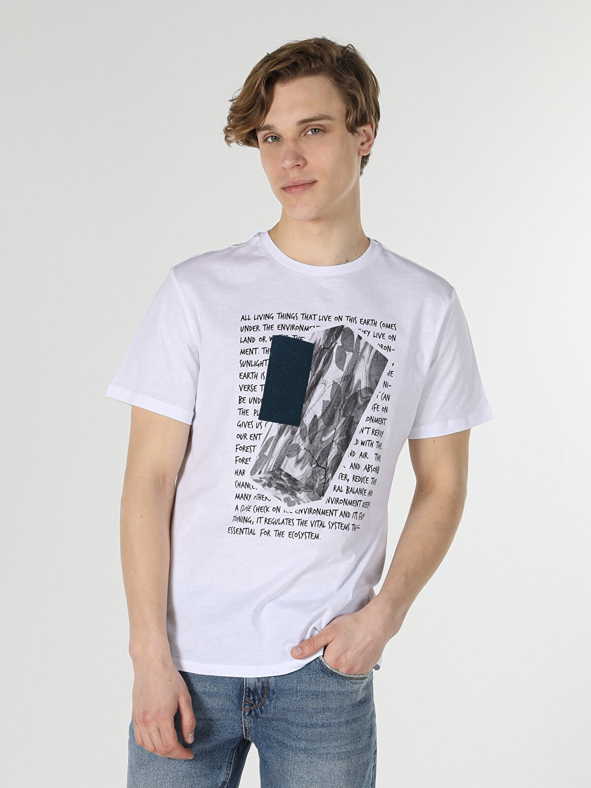 

Футболка мужская Colin's CL1059552_Q1.V1 белая XXL, Белый, CL1059552_Q1.V1