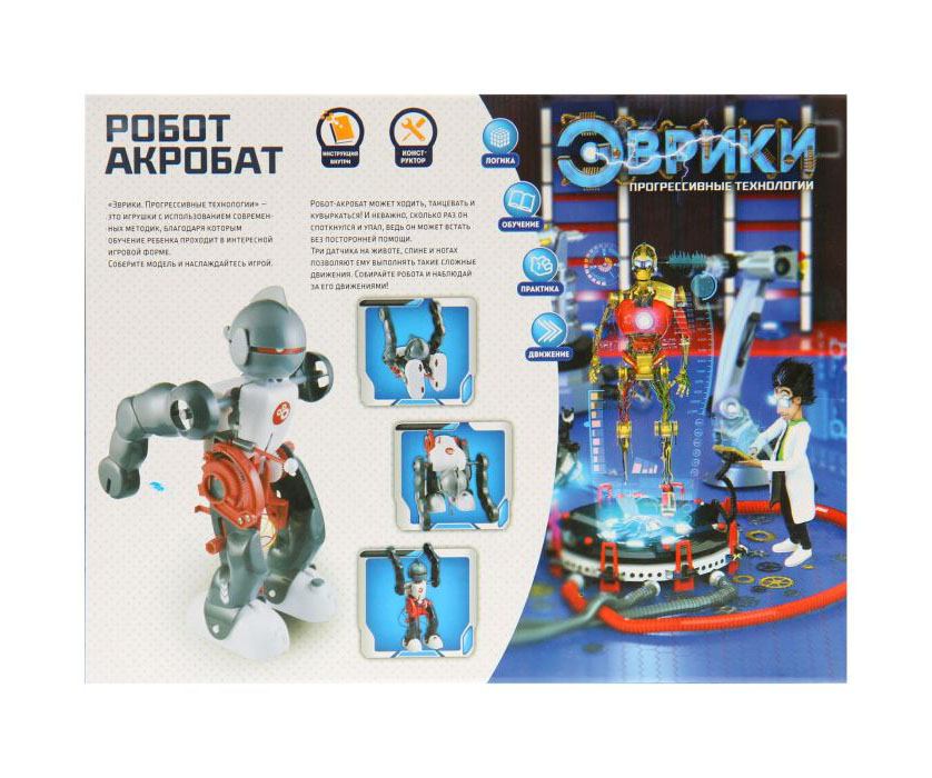 Конструктор-робот «Акробат», ходит, работает от батареек Эврики