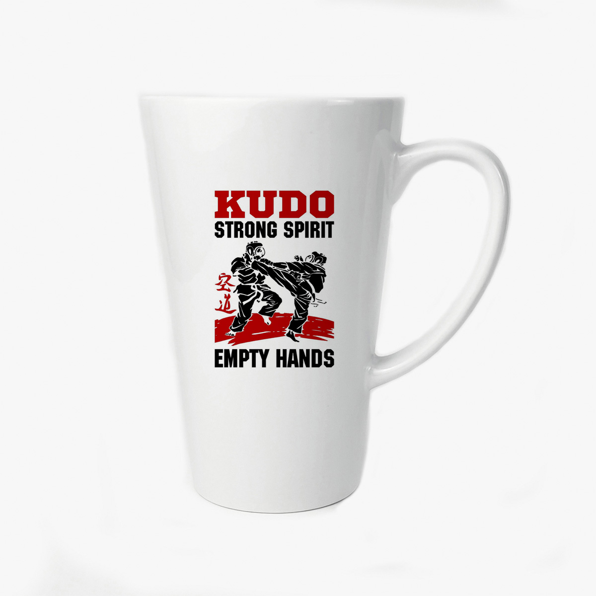 

Большая конусная кружка CoolPodarok Kudo strong spirit empty hands