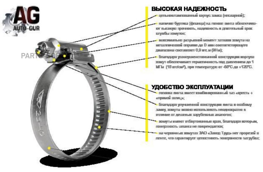 

Хомут червячный 100-120-Х (алюцинковая сталь)