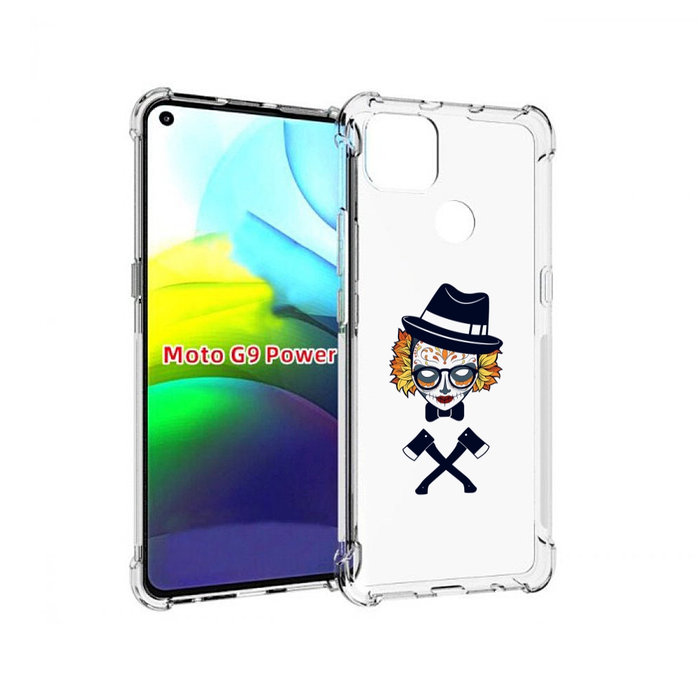 

Чехол MyPads девушка в маске с топорами рисунок для Motorola Moto G9 Power, Прозрачный, Tocco