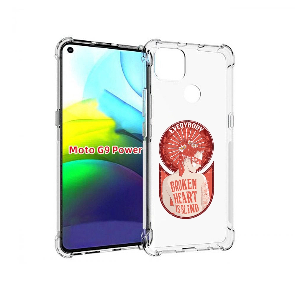 

Чехол MyPads девушка разбитое сердце для Motorola Moto G9 Power, Прозрачный, Tocco