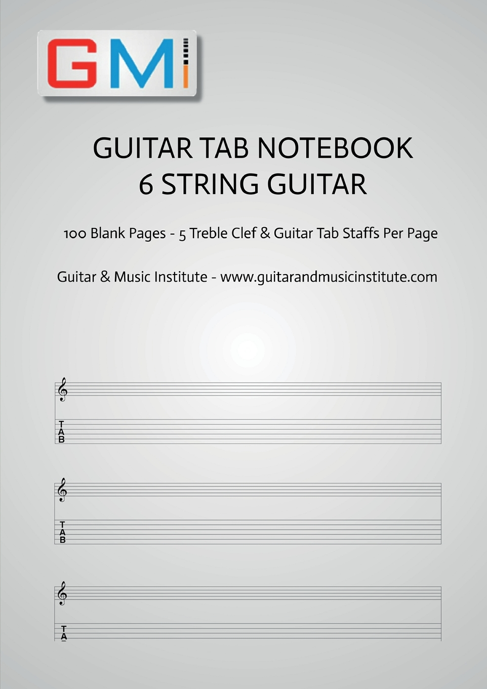 

Guitar Tab Notebook - 6 string guitar