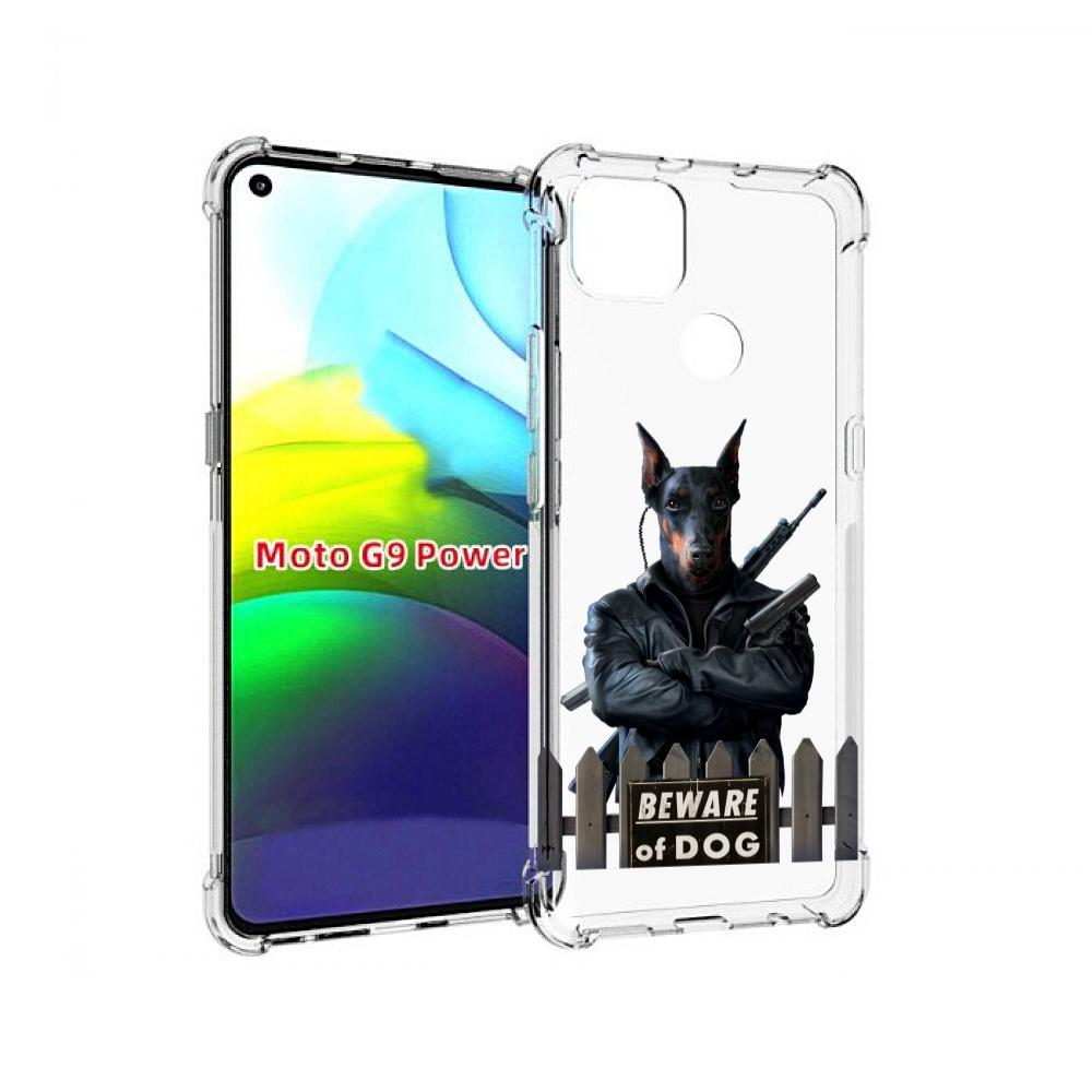 

Чехол MyPads доберман для Motorola Moto G9 Power, Прозрачный, Tocco