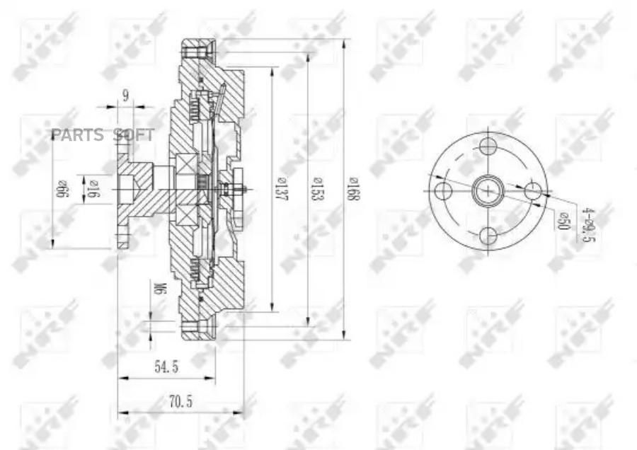 

49630_муфта вентилятора Audi A4/A6, VW Passat 2.4-2.8 94>