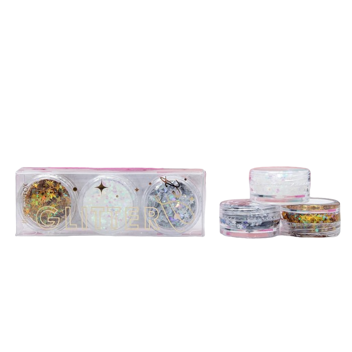 

Набор блёсток для лица и тела на гелевой основе GLITTER SET, 3 цвета по 3 мл