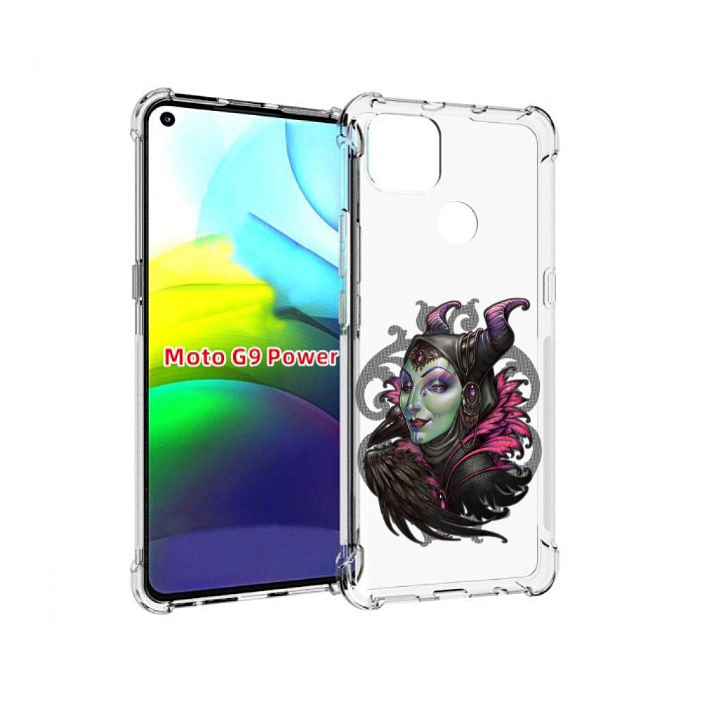 

Чехол MyPads зеленая девушка с вороном для Motorola Moto G9 Power, Прозрачный, Tocco