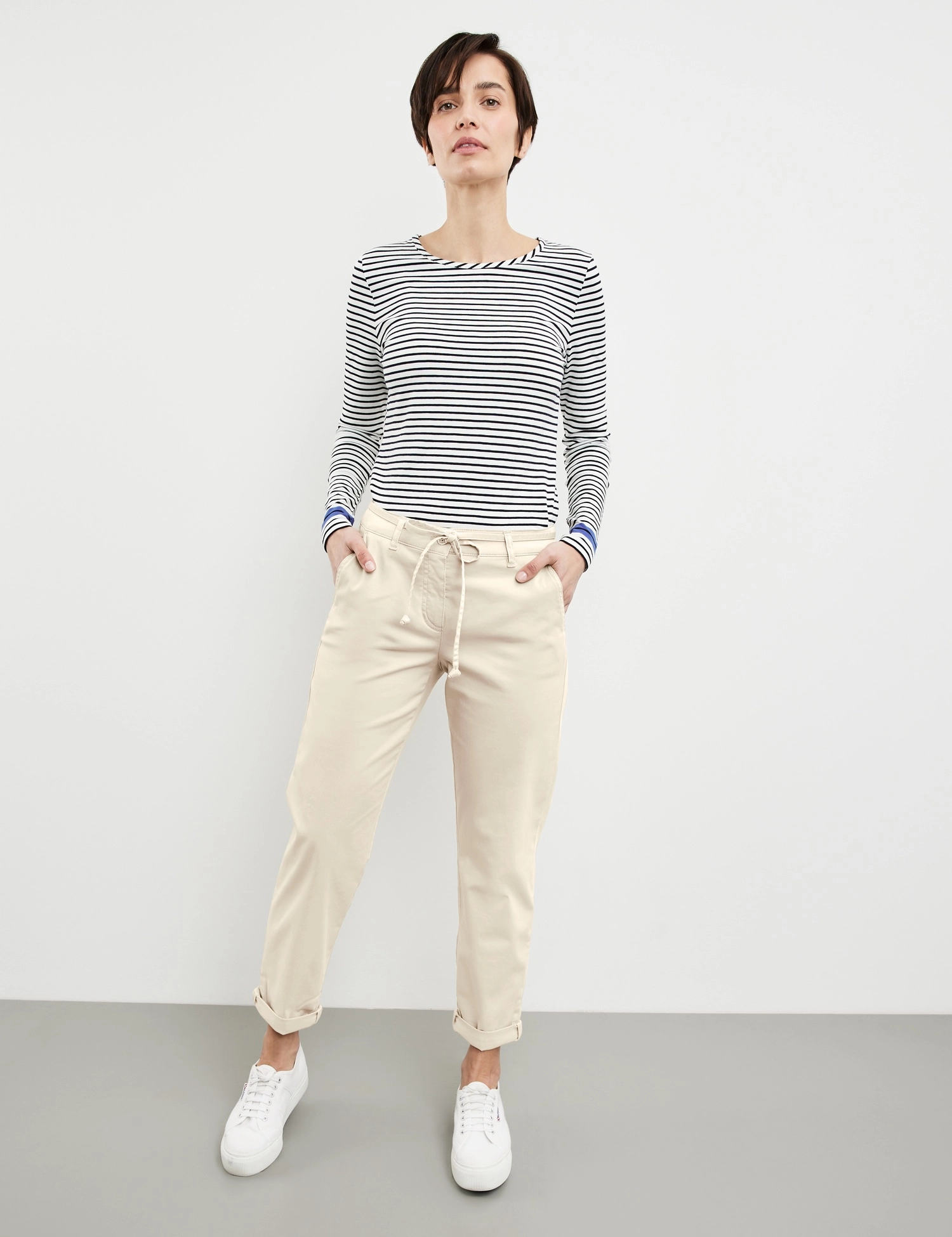 

Брюки женские Gerry Weber 925007-67712 бежевые 34, Бежевый, 925007-67712