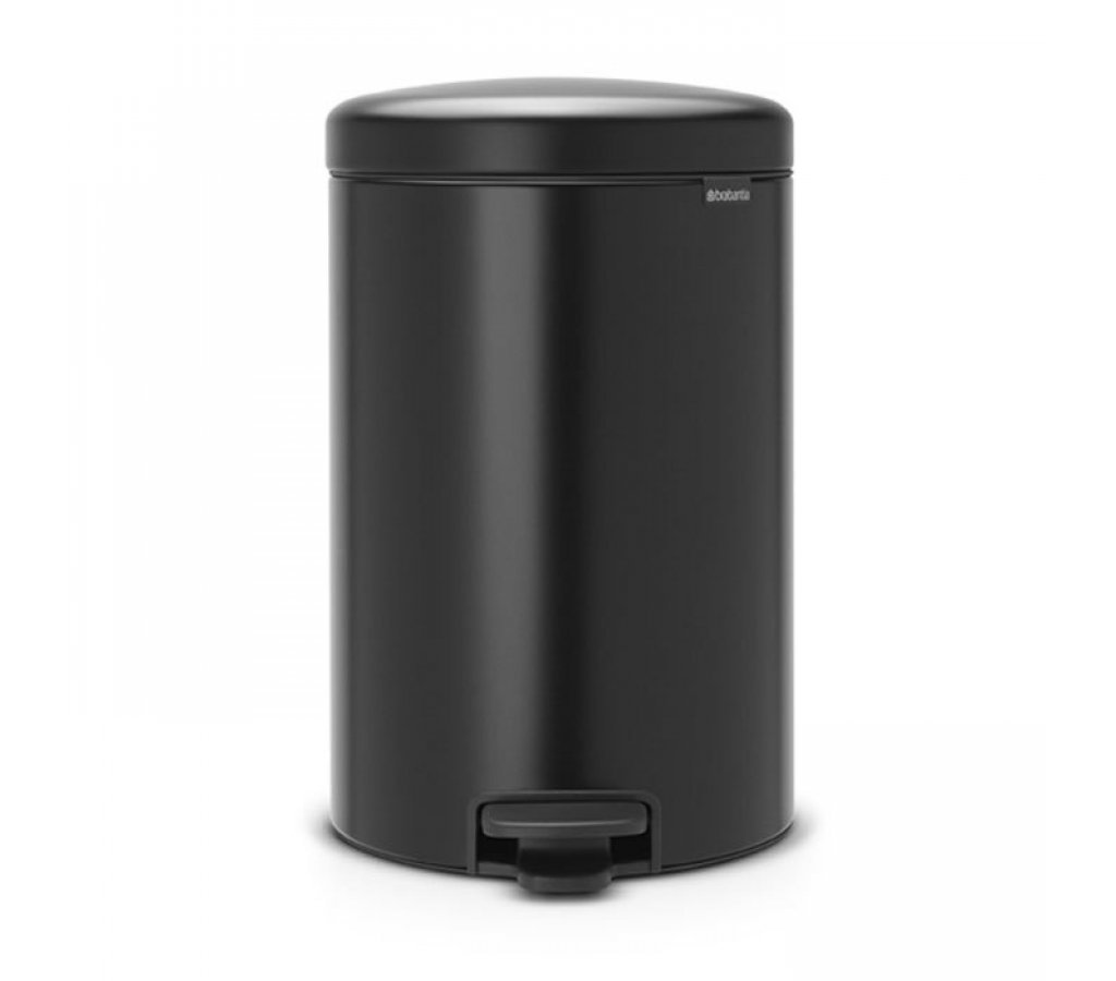 

Мусорный бак Brabantia с педалью newIcon 20л Черный матовый, 52309-06