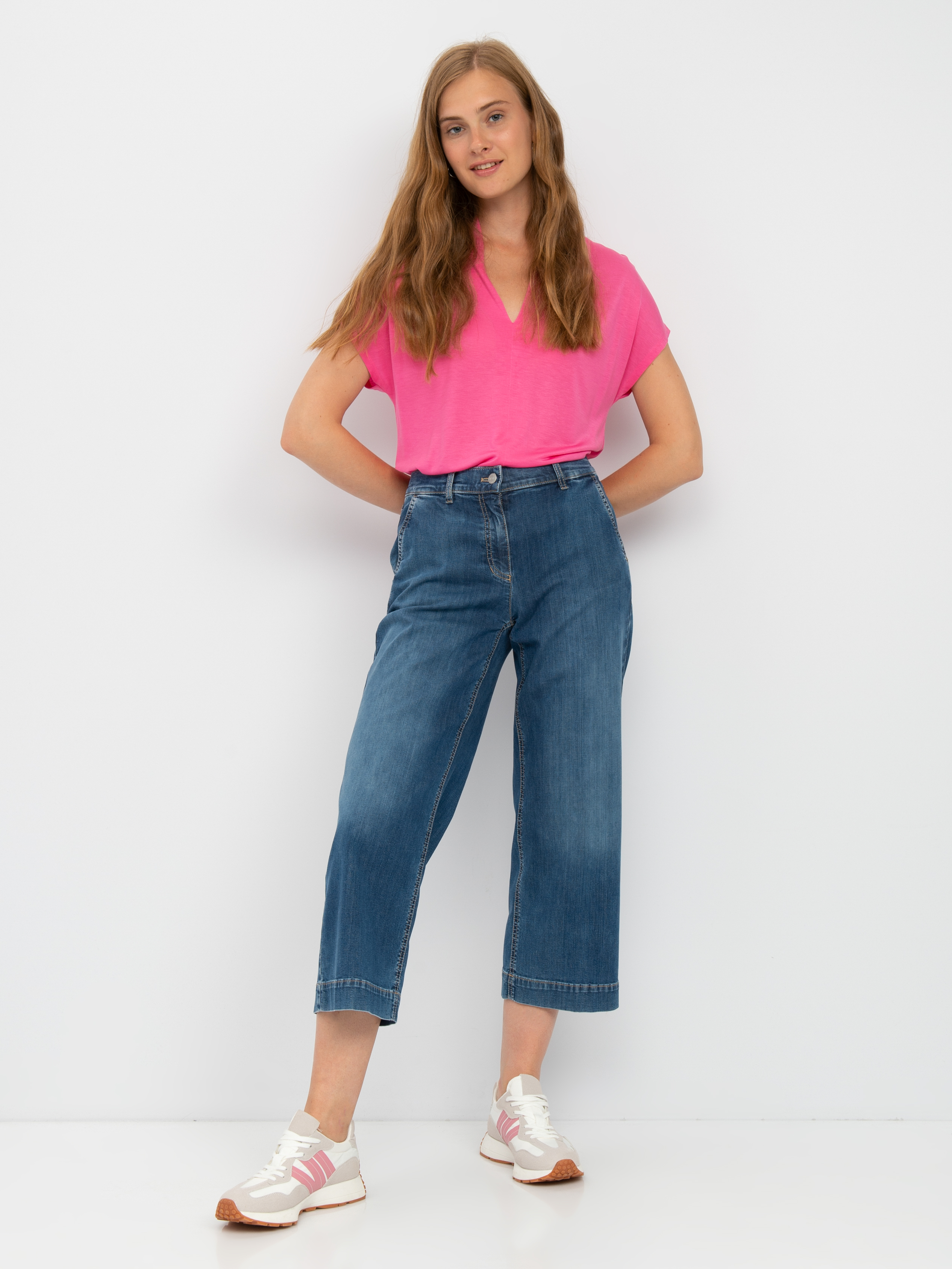 

Брюки женские Gerry Weber 822043-66830 синие 36, Синий, 822043-66830