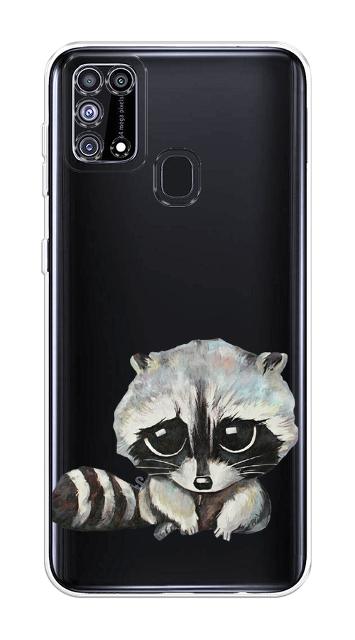 

Чехол на Samsung Galaxy M31 "Большеглазый енот", Серый;черный;прозрачный, 2100750-1