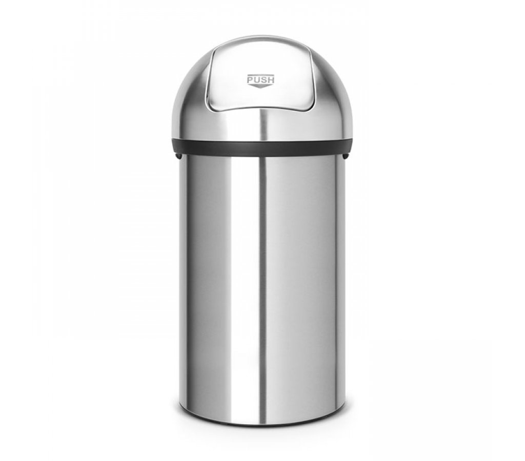 

Мусорный бак Push Bin 60 л стальной матовый Brabantia, 52372-06