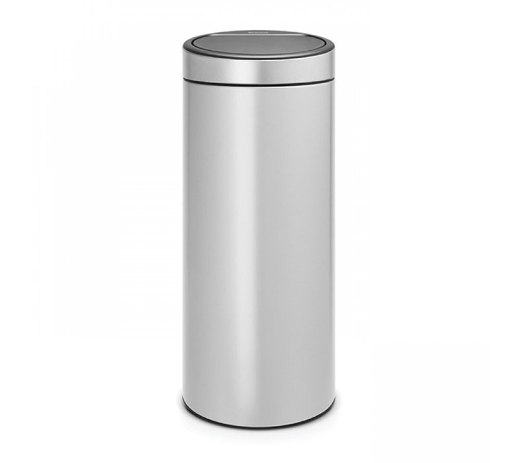 

Мусорный бак Touch Bin New 30 л Серый металлик Brabantia, 52434-06