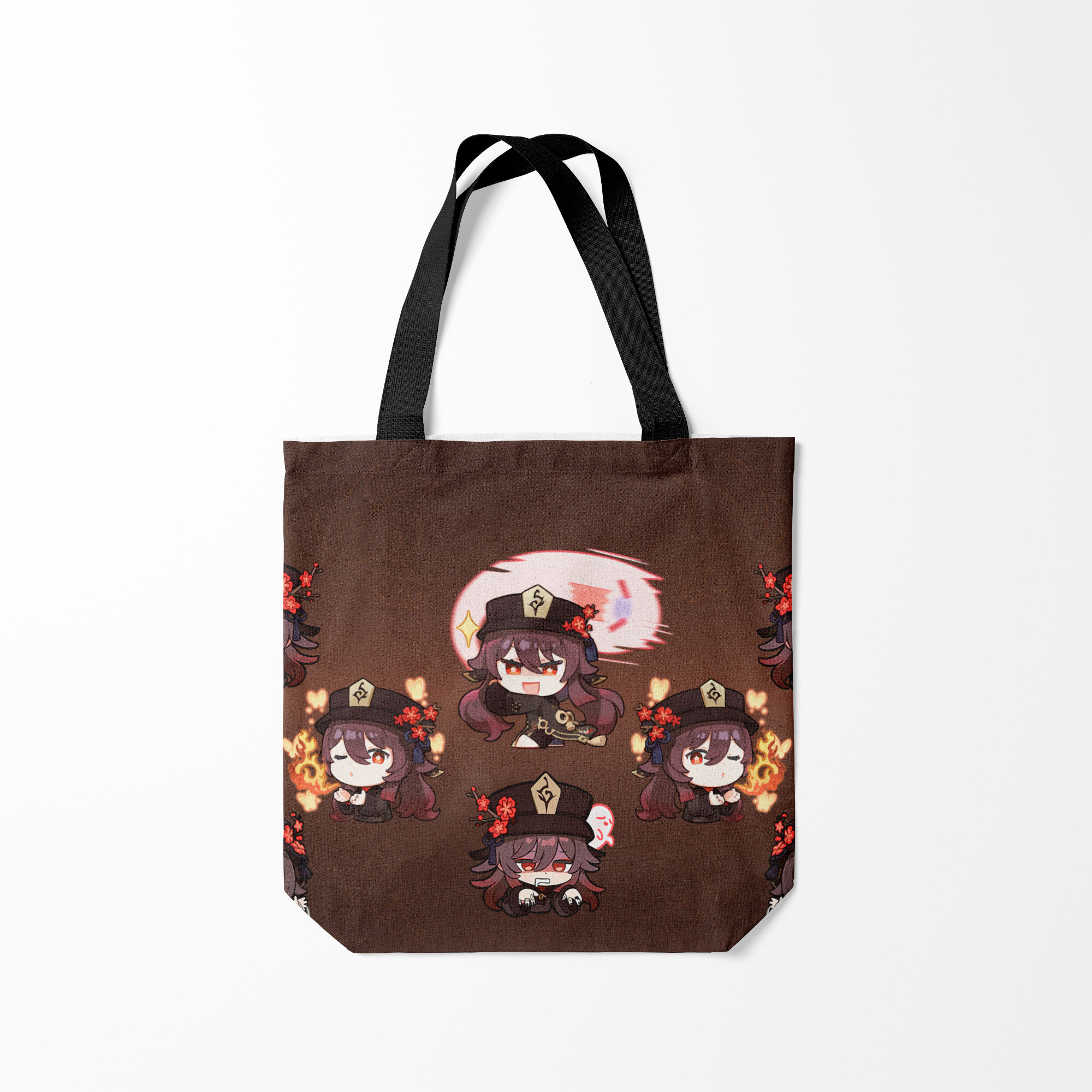 

Сумка шoппер унисекс Burnettie Hu Tao Chibi Genshin, коричневый, Hu Tao Chibi Genshin