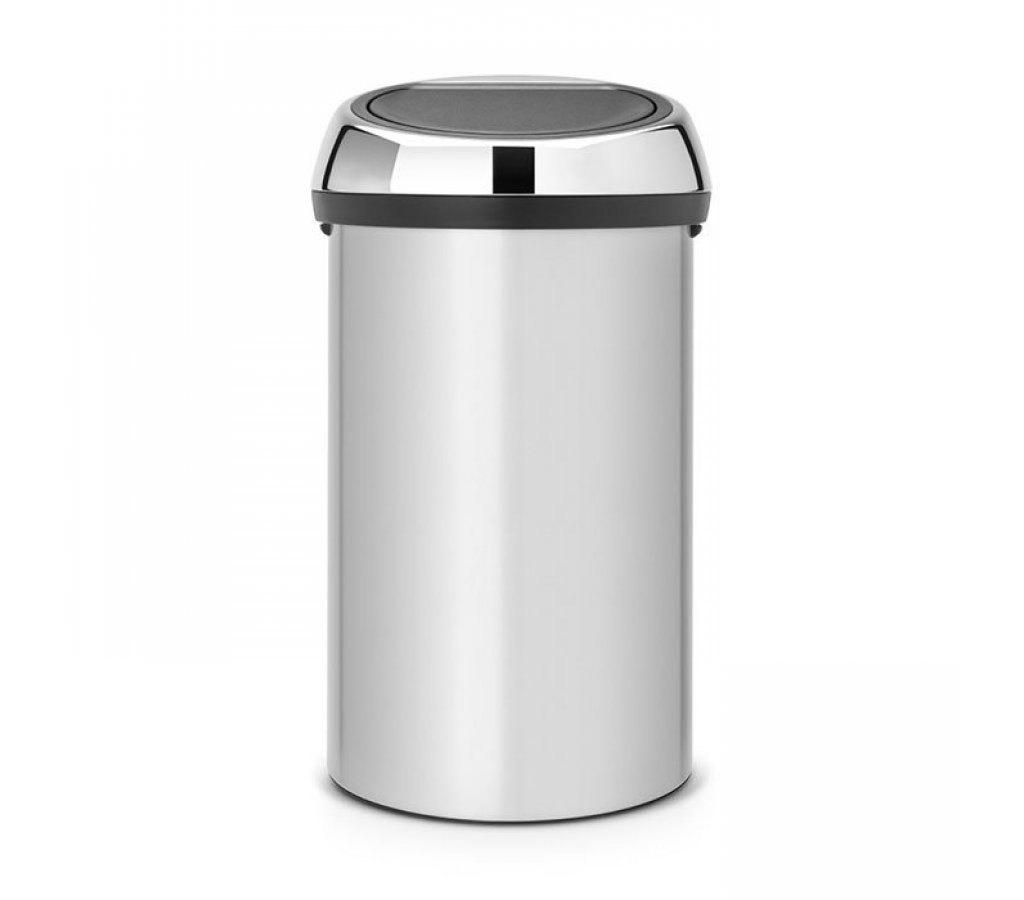 

Мусорный бак Touch Bin 60 л Серый металлик, 52456-06