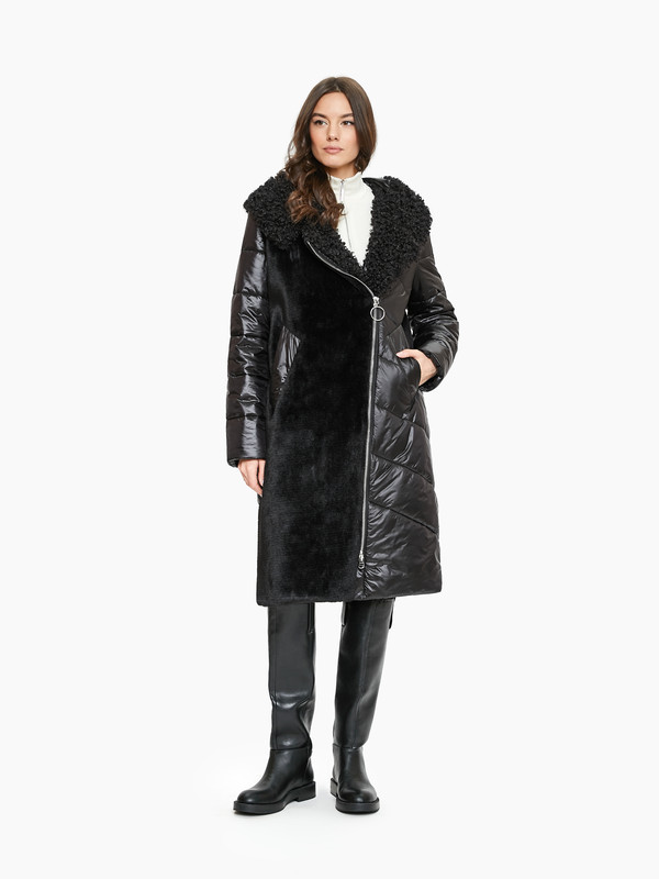 Пальто женское ElectraStyle ИК5У-2230м-2632/312 черное 44 RU