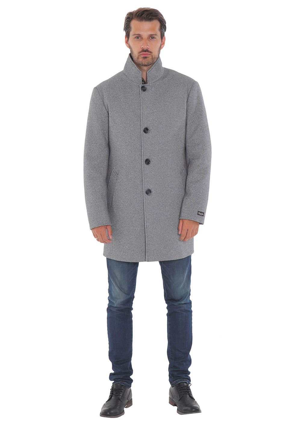 

Пальто мужское MISTEKS DESIGN 57119 серое 46 RU, 57119
