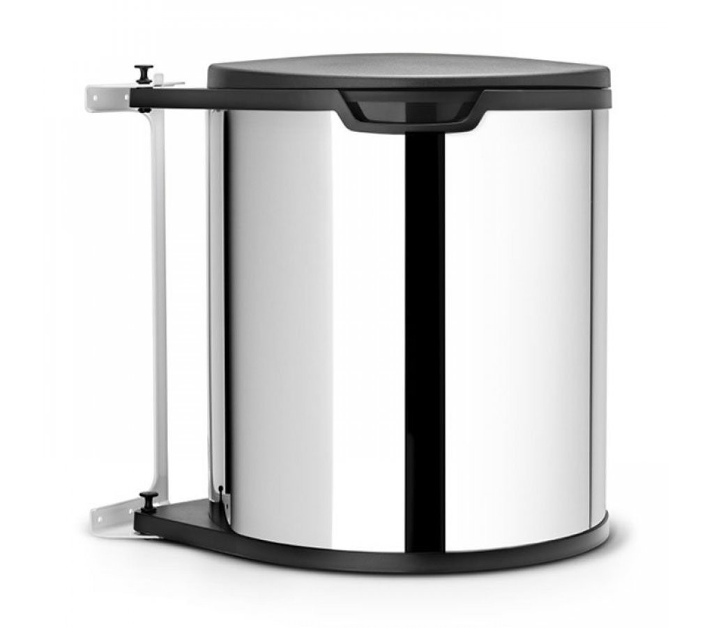 

Ведро для мусора Brabantia 15л встраиваемое, стальной полированный, 52511-06
