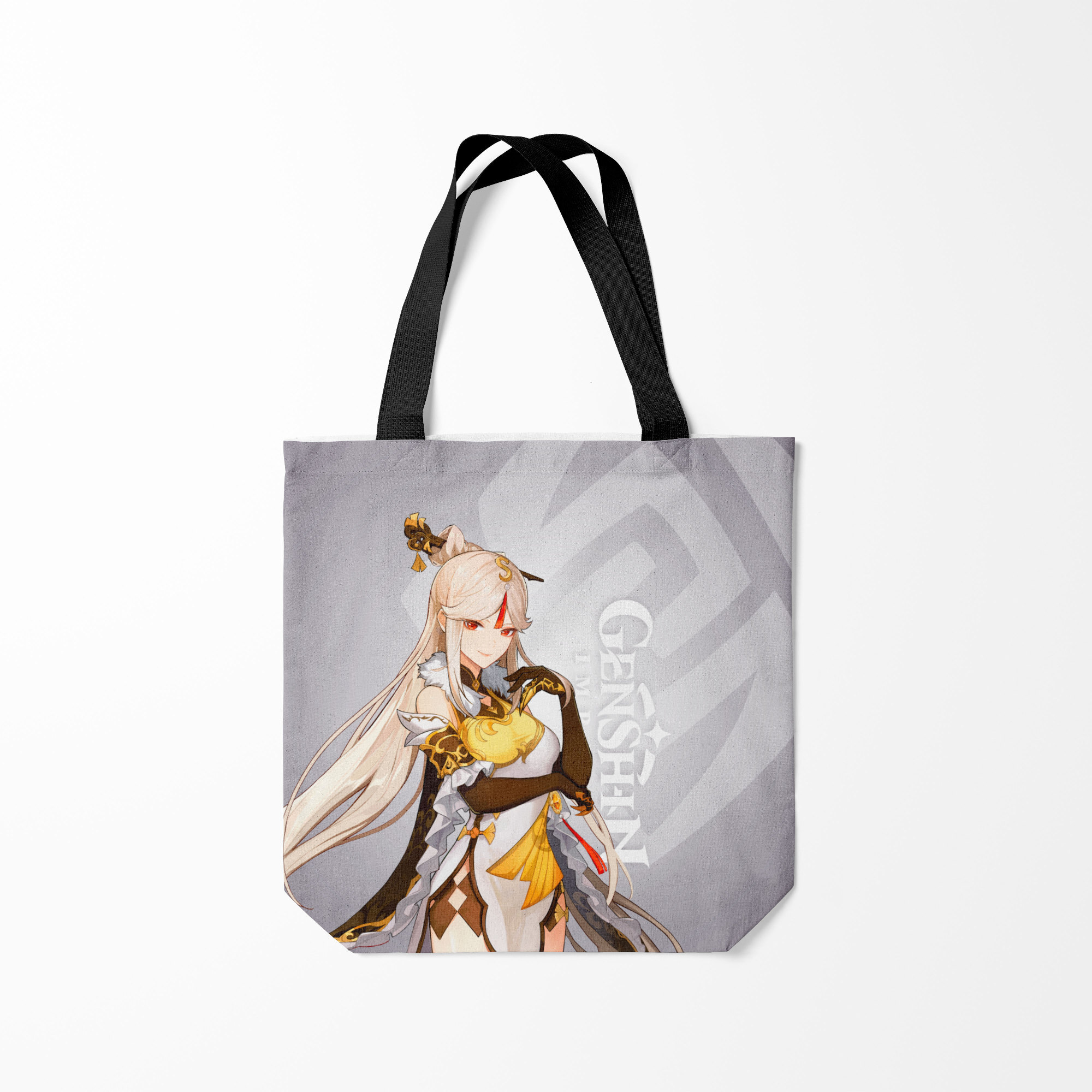 

Сумка шoппер унисекс Burnettie GENSHIN IMPACT НИН ГУАН, серый, GENSHIN IMPACT НИН ГУАН