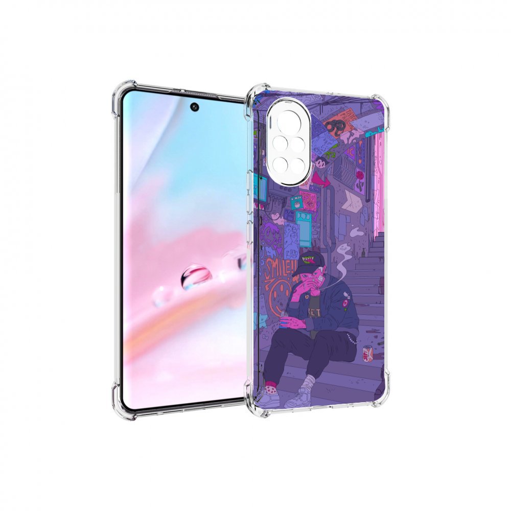 

Чехол MyPads парень в подъезде мультик для Huawei Nova 8 (ANG-LX1), Прозрачный, Tocco