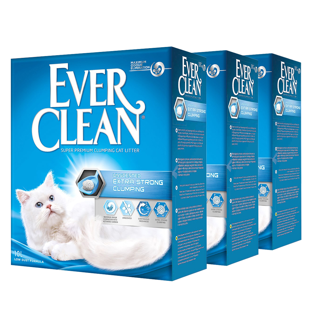 фото Комкующийся наполнитель для кошек ever clean глиняный, без аром. 10 кг, 10 л, 3шт