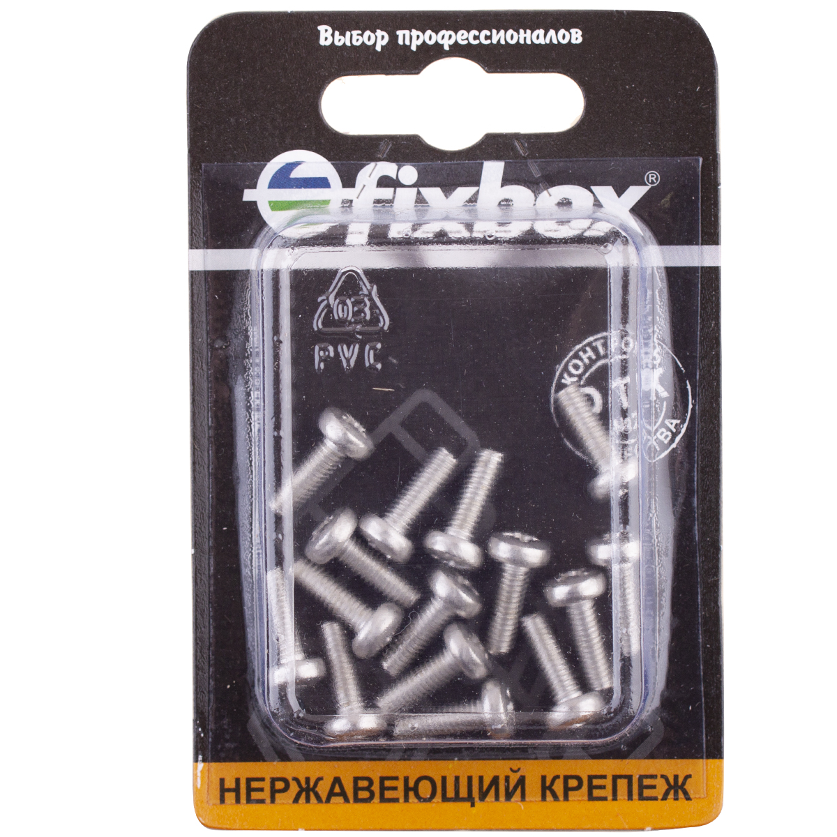 Винт Fixbox DIN 7985 нержавеющий, с полукруглой головкой, М4х12 мм, 34200, 15 шт.